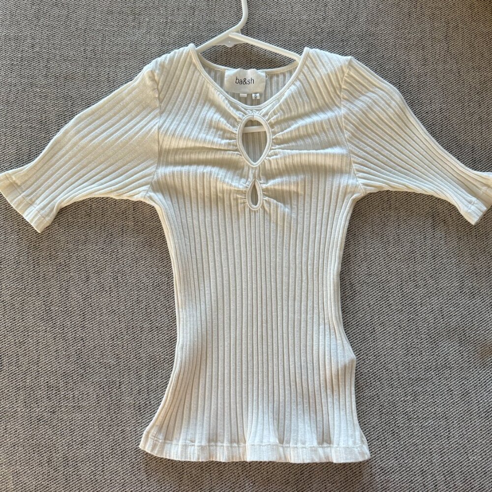 BA&SH Massiva Ribbed Keyhole Top - Picture 5 of 9